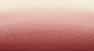 Editorial skin texture close-up — dermatology-inspired, claret and cream palette